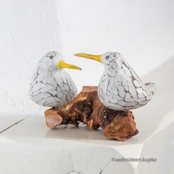Gelbschnabel Paar aus Naturholz